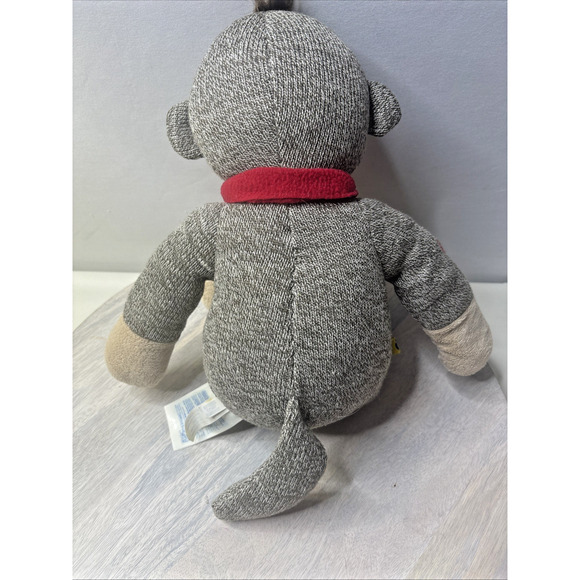 Build A Bear Sock Monkey Plush Stuffed Animal Red Scarf